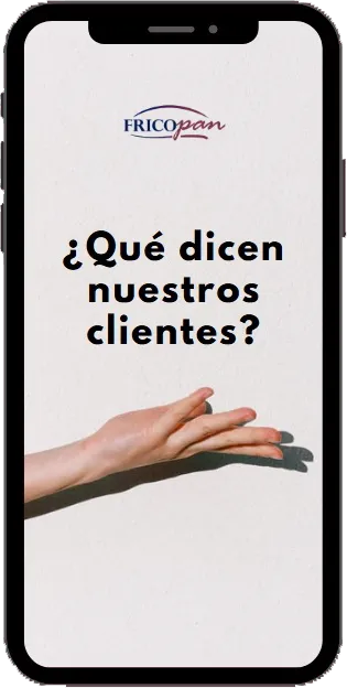 Teléfono mostrando la aplicación Fricopan
